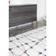 Tapis décoratif blanc à base géométrique tissé noir-289658830