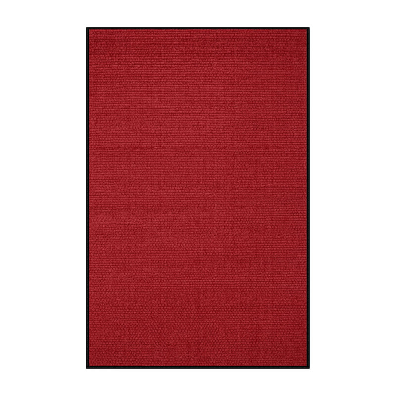 Tapis rouge uni lavable à la machine, Rectangle 5 pi x 7 pi