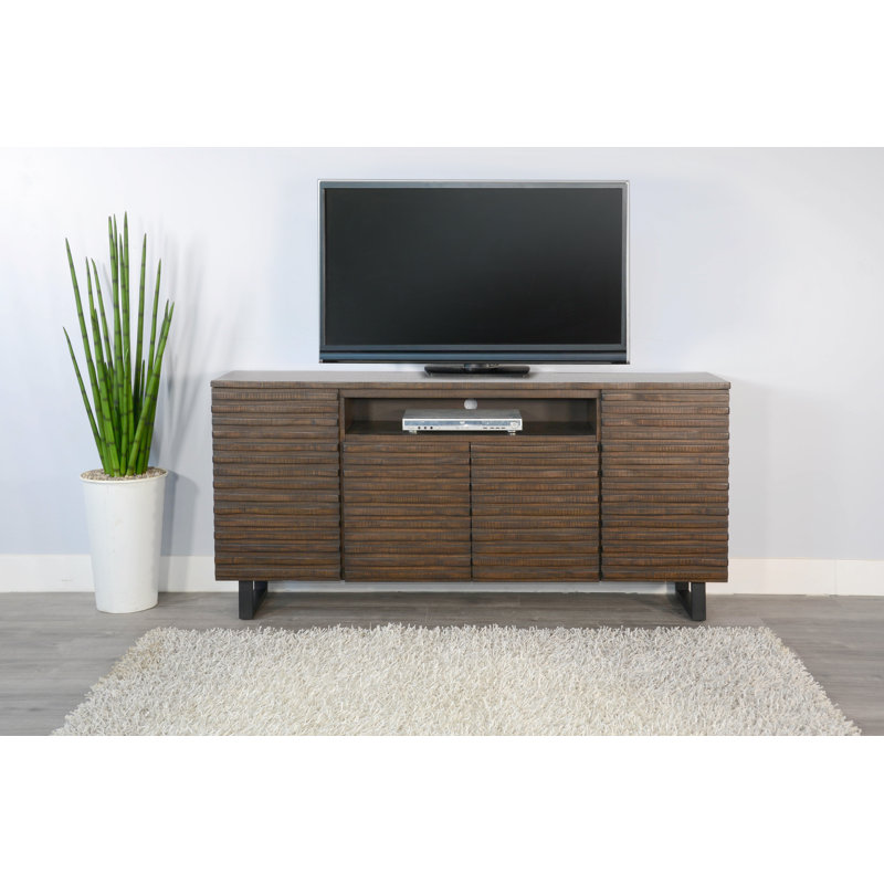 Tobacco Leaf 72'' Mahogany Media Console with Cabinets