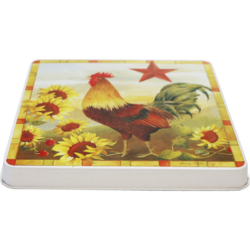 Reston Lloyd Square Burner Cover, Red/Yellow
