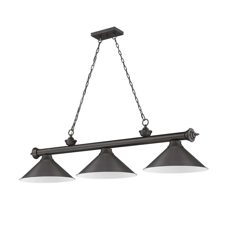 Billard 3 lumières Annaleisa, Bronze