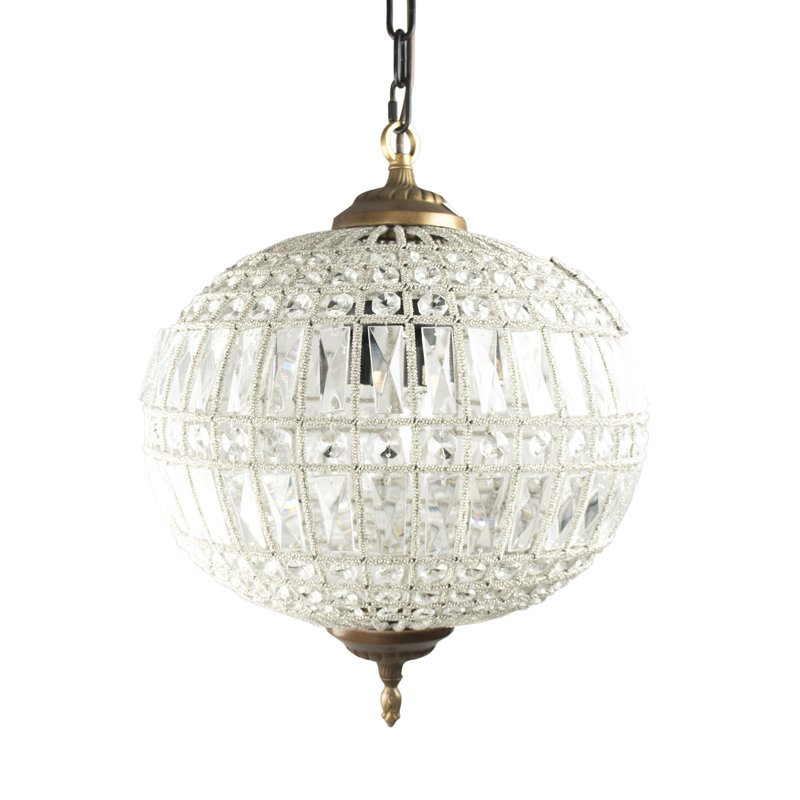 1 - Light Pendant, 14" H x 12.5" W x 12.5" D