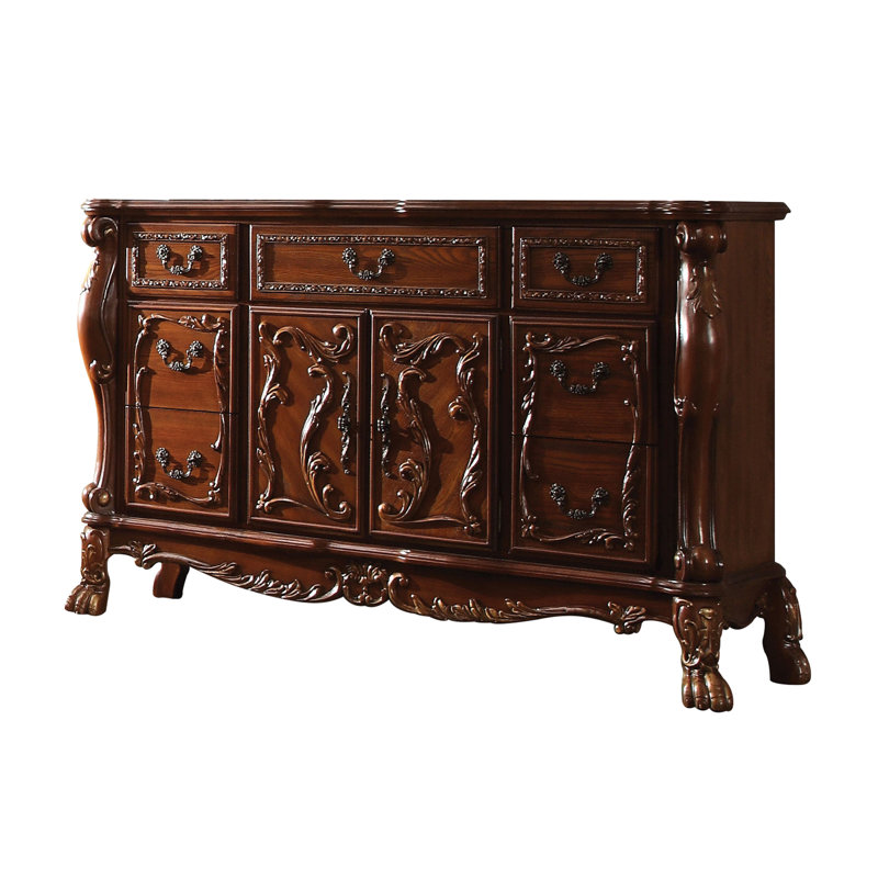 Chalfant 65.6'' W 7 - Drawer Dresser, Cherry Oak