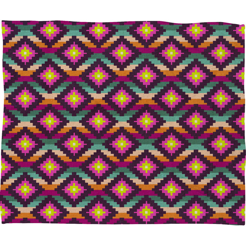 Couverture hamac aztec diamants, H 40 po x l 30 po