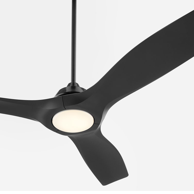 Kesslyn 52'' Ceiling Fan with LED Lights, Black