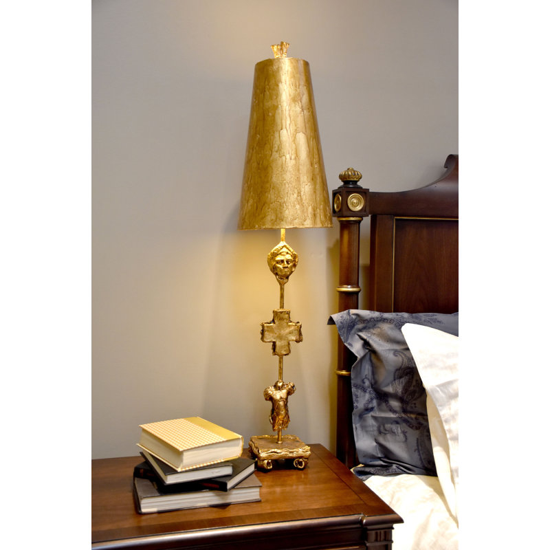 Fragment 40" Table Lamp, Aged Gold