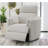 Sagen Beige Boucle Glider Recliner With Swivel