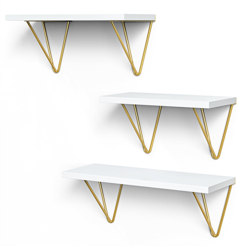 Legare 3 Piece Floating Shelf, White
