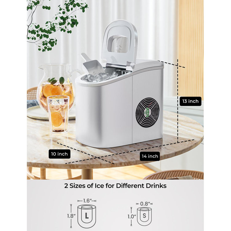 Machine à glaçons électrique portative compacte, machine à glace de comptoir avec panneau facile à utiliser, fonctionnement silencieux et écoénergétique
