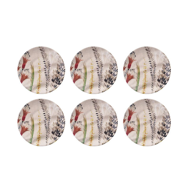 Elegant Service Plate Set (6 Pieces), 100% Ceramic, 10.0 x 10.0 x 1.0 inches | Dishwasher & Microwave Safe | Perfect for Formal Dining or Everyday Use, Durable and Stylish Design for Any Table Setting
