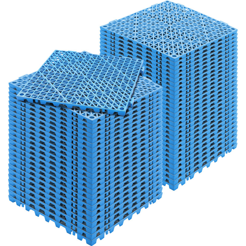 Tapis de terrasse d'extérieur 12 po x 12 po VEVOR 12 po x 12 po, Bleu
