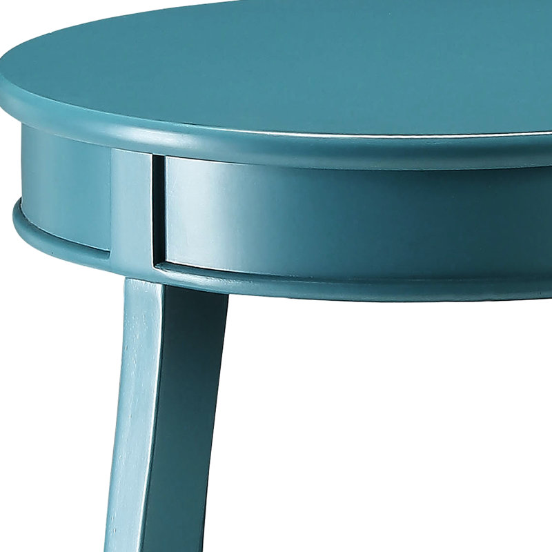 Élégante table d'appoint avec rangement bleu sarcelle - Convient à plusieurs tablettes en bois et rehausse l'apparence de la pièce