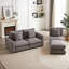 Canapé modulaire avec repose-pieds et trois coussins-391091977