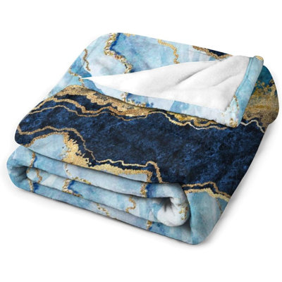 Jeté de lit en marbre Marble Blue