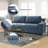 88.56" Chenille Modern Sofa Ergonomic Cushions Solid Wood Frame-91933889
