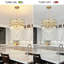  4-Light Round Pendant Ceiling Light with K9 Crystal Drops
