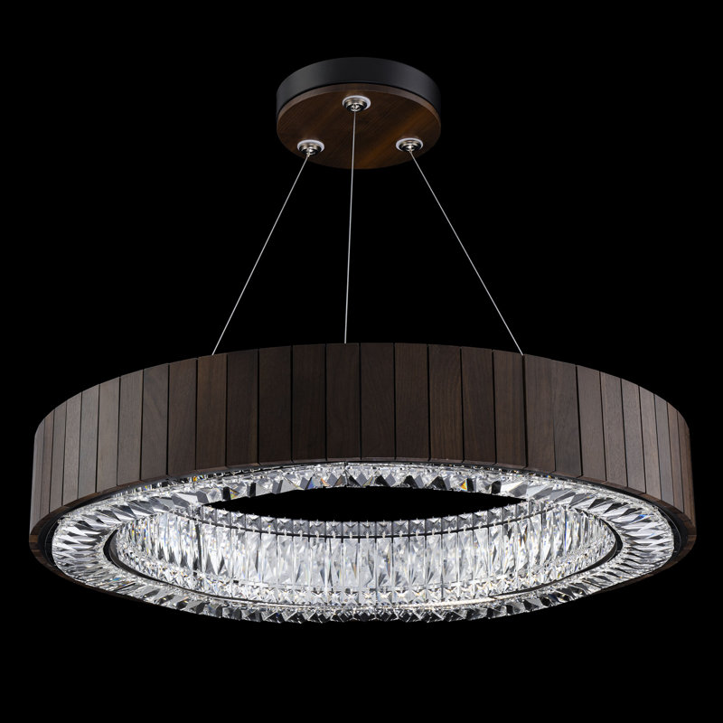 Andean 1 - Light LED Pendant, Smokey Walnut