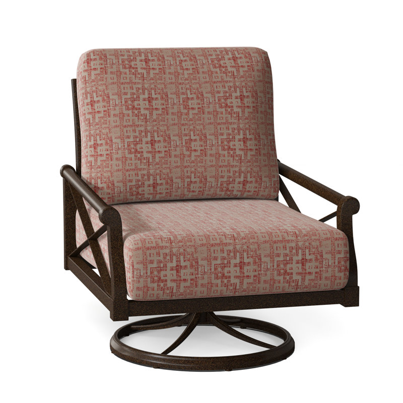 Andover Outdoor Rocker Chair, Canvas Bird's Eye Sunbrella® Canvas, Chestnut Brown