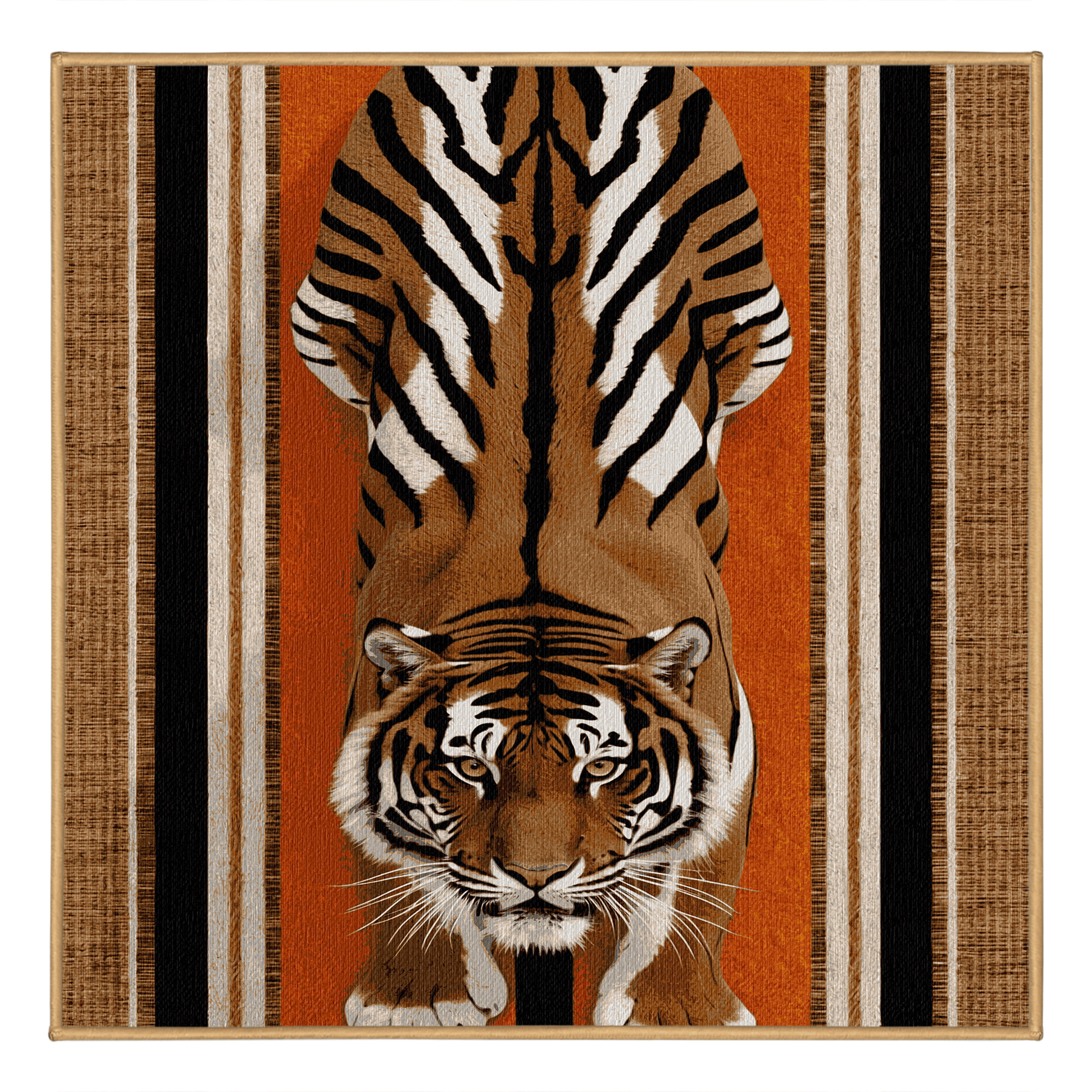 Foundry Select Washable Bengal Tiger Wildlife Area Rug | Wayfair