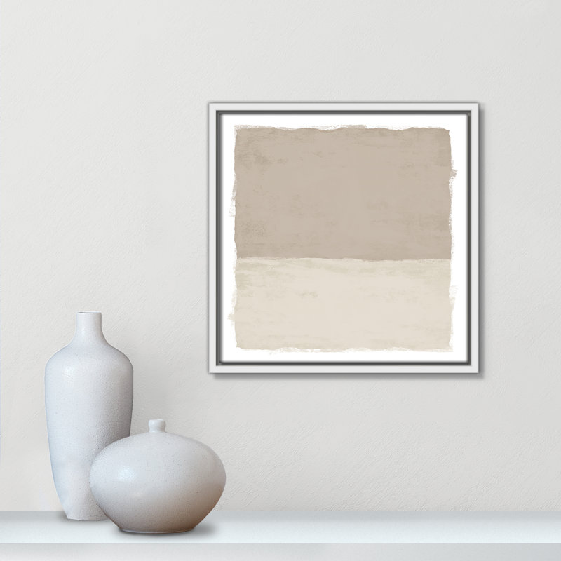 «Silent Sands I» par Natalie Carpentieri, H 13,5 po x l 13,5 po, Blanc
