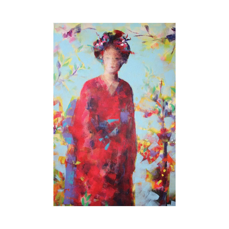 In The Garden by Marina Del Pozo - Wrapped Canvas Painting, 20.32 cm H x 30.48 cm W