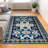 Large Floral Printed Rug in Soft Non Woven Material Featuring Elegant Pastel Tones Suitable for Enhancing Any Interior Decor-127315049