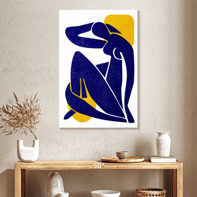 Silhouette de femme abstraite sur toile