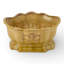 Mustard Ceramic Planter With Scalloped Rim