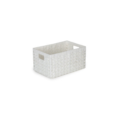 Wicker White Paper Rope Storage Basket
