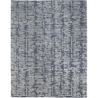 Berwyn Modern Abstract, Blue/Silver/Gray Area Rug