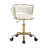 Kids' Swivel Desk Chair With Adjustable Height - Rolling Star Base & Woven Back - Golden Metal Study Chair-1418114469
