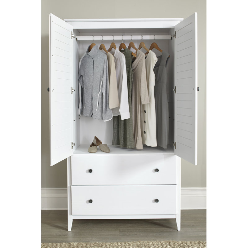 Armoire Greenport, Blanc brossé