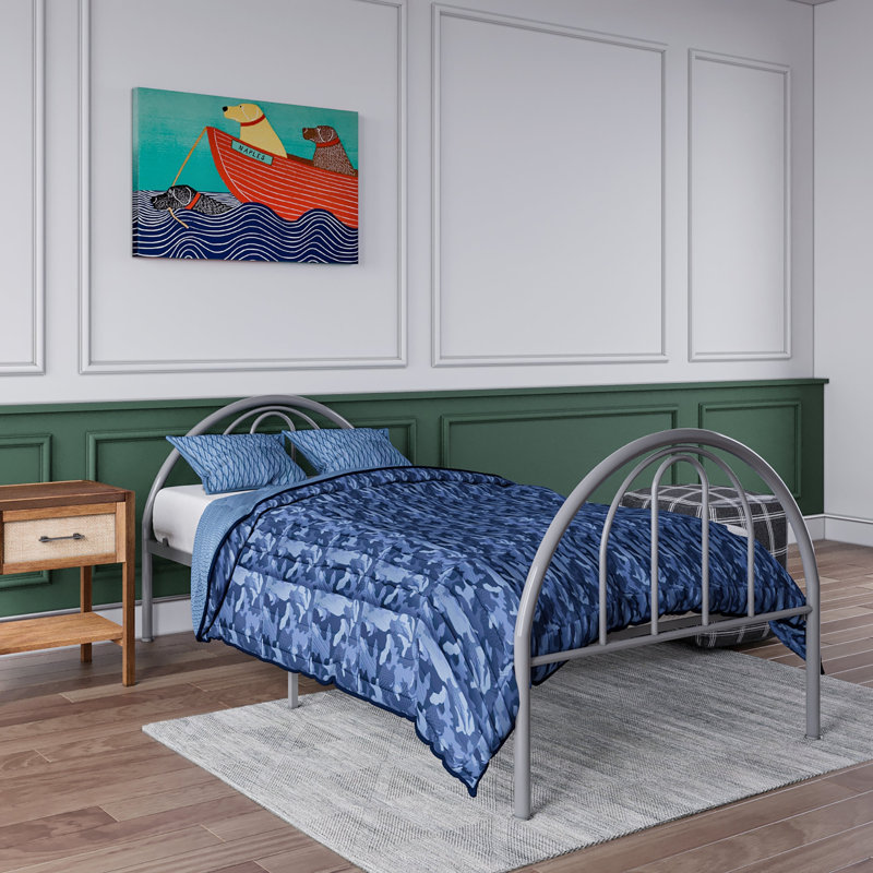 Brooklyn Metal Twin Bed, Earl Gray
