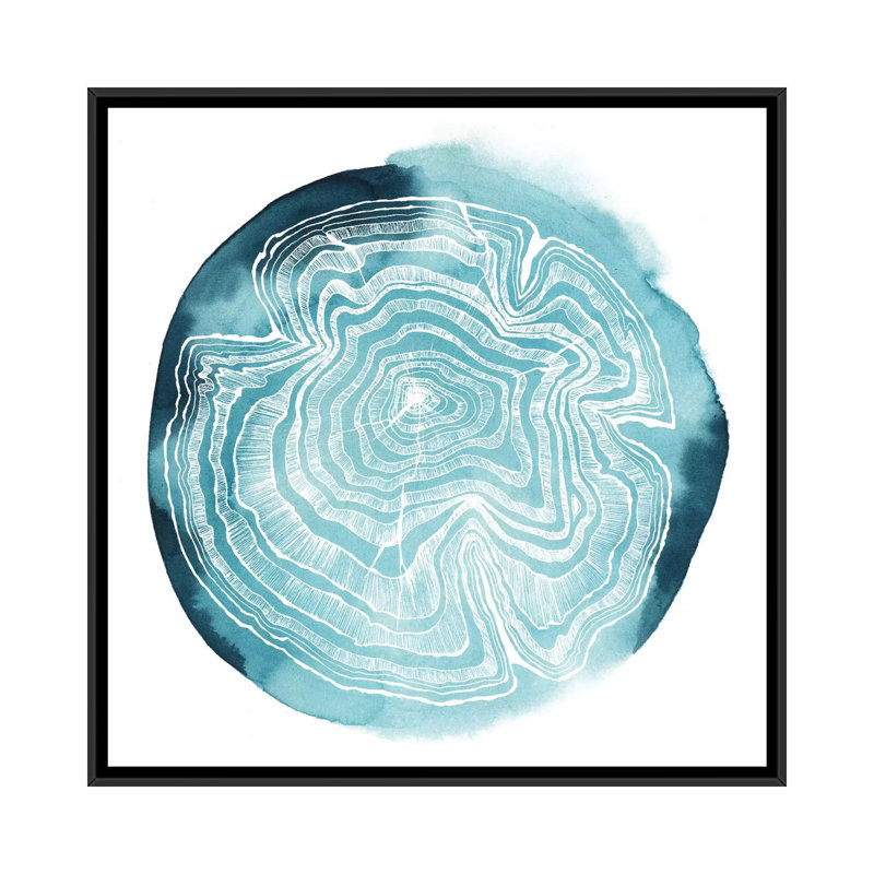 « tree ring overlay iv », impression sur toile, H 18 po x l 18 po x P 1,5 po, Toile avec cadre noir, Pas de tapis