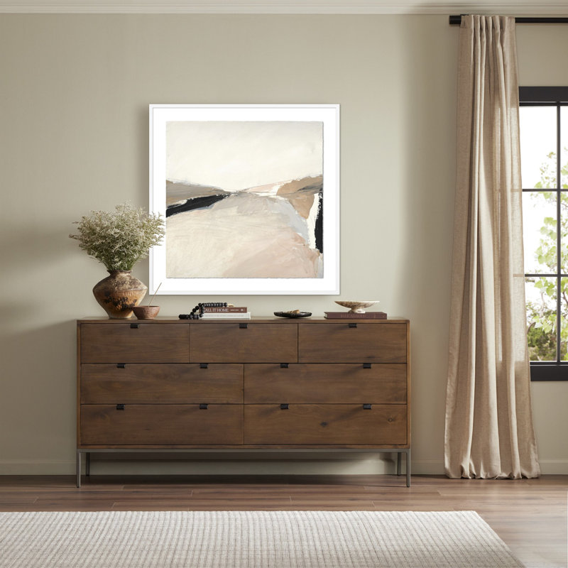 Desert No. 2 Painting by Melanie Biehle, White Maple Paper Single Picture Framed, 40" H x 40" W