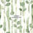 Country Farmhouse Blackout Curtains - Striped Green And White Eucalyptus Lines Grommet Curtain - 1 Panel-1483046946-1483046944