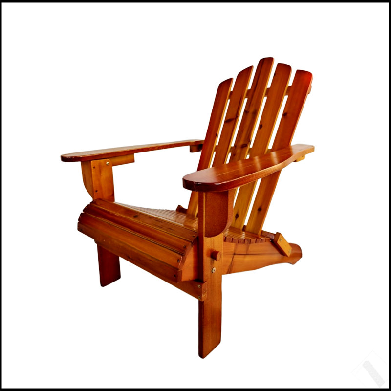 Chaise Adirondack pliable - Bois de peuplier massif, assise large pour un confort intérieur / extérieur et une durabilité accrue