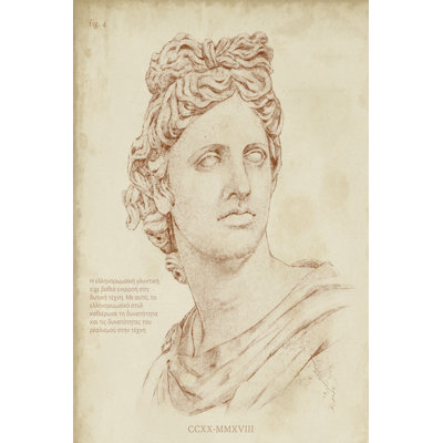 Lenker, sépia, statues grecques II sur toile