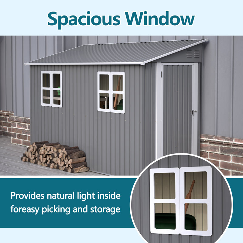 4x10 Ft Shed With 2 Windows