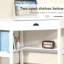 Bureau blanc avec tablette et tiroir pour le salon