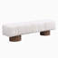 Banc rembourré en fausse fourrure, assemblage sans outil, support robuste pour plusieurs espaces