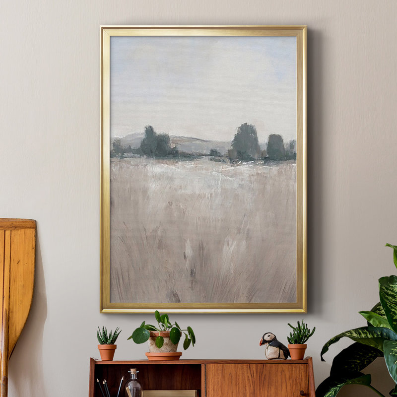 «Place & Time I», reproduction encadrée de qualité supérieure - prête à être accrochée, H 30,5 po x l 22,5 po x P 1 po, Or