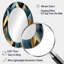 Métallique Chevron Elegance Patter - Grand miroir mural ovale sur métal-1567494032