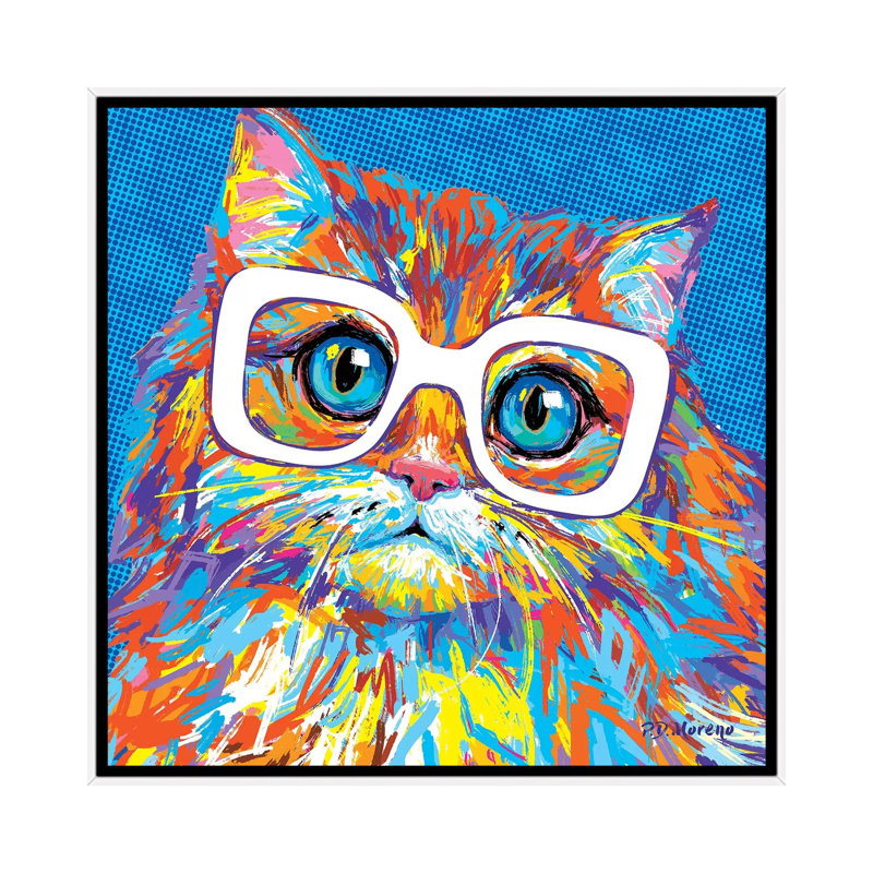 Nancy by P.D. Moreno - Print on Canvas, White Framed, 93.98 cm H x 93.98 cm W