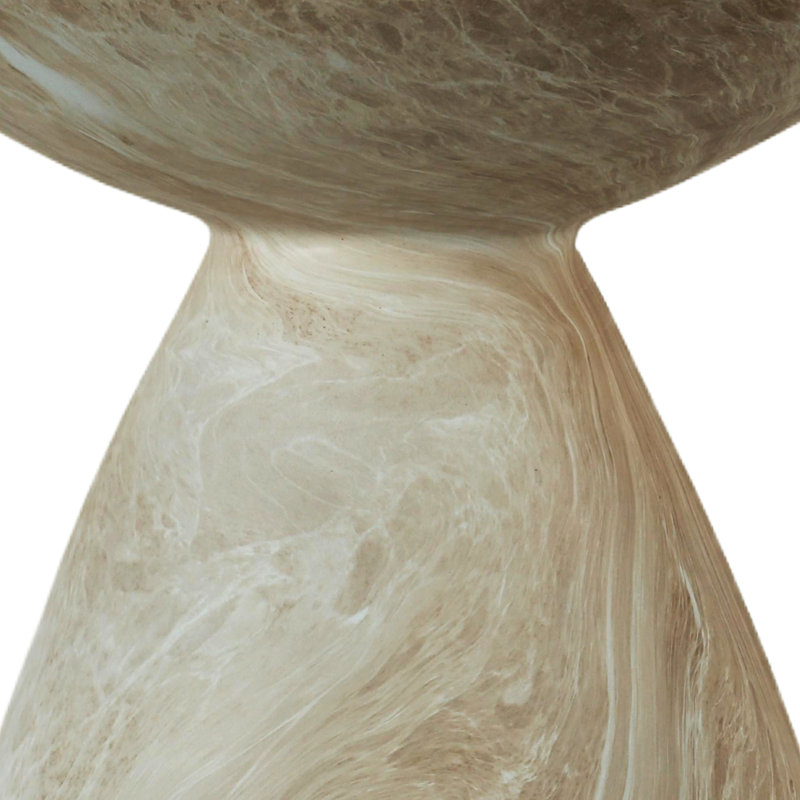 Tabouret de patio, couleur principale marbrée, table de bout décorative polyvalente, utilisation