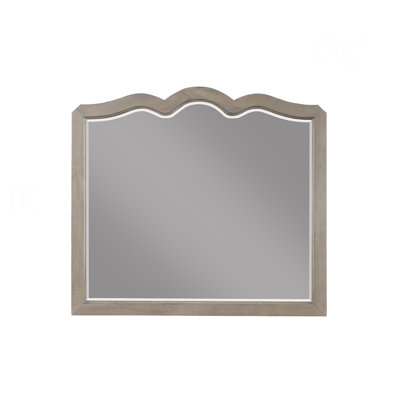 Miroir festonné en forme de pétoncle, aucun assemblage requis, finition en peuplier blanc