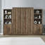 Demi-lit escamotable à ouverture et fermeture semi-automatique avec 1 tablette de rangement d'armoire latérale, lit économiseur d'espace idéal pour la chambre d'amis, la chambre à coucher, la chambre d'amis, le bureau personnel-2110307736-2085815274-2082985942