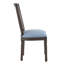 Chaise de salle à manger Kelton de style campagnard français, rembourrée, avec dossier en rotin, pieds cannelés sculptés et structure en hévéa vieilli.-134284975-134284976