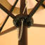 Parasol en acier double pour patio - Base en tissu taupe 15 x 9 pi