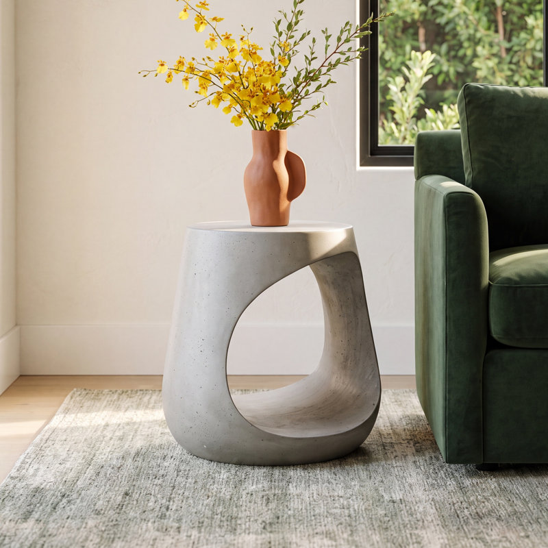 Belvidere Concrete Top End Table